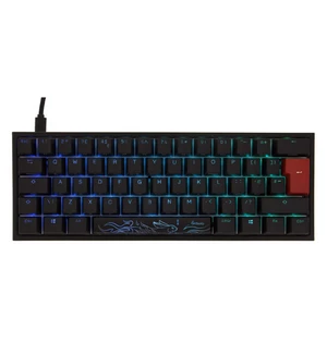 Ducky One 2 Pro Mini Gaming Keyboard, RGB LED - Cherry Silent Red